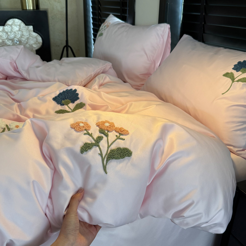 2026新款冰丝刺绣款四件套 水洗真丝刺绣款-暮光之城