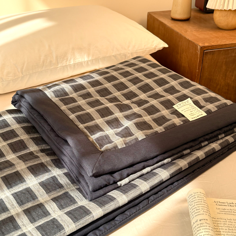 2026春夏新款手包边格子夏被