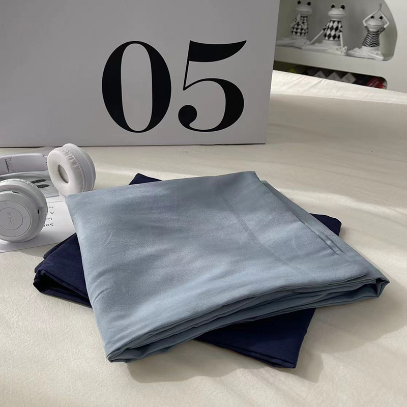 2023新款百搭双拼水洗棉枕套单只装一对枕套 48cmX74cm【一对】 克莱因-条纹