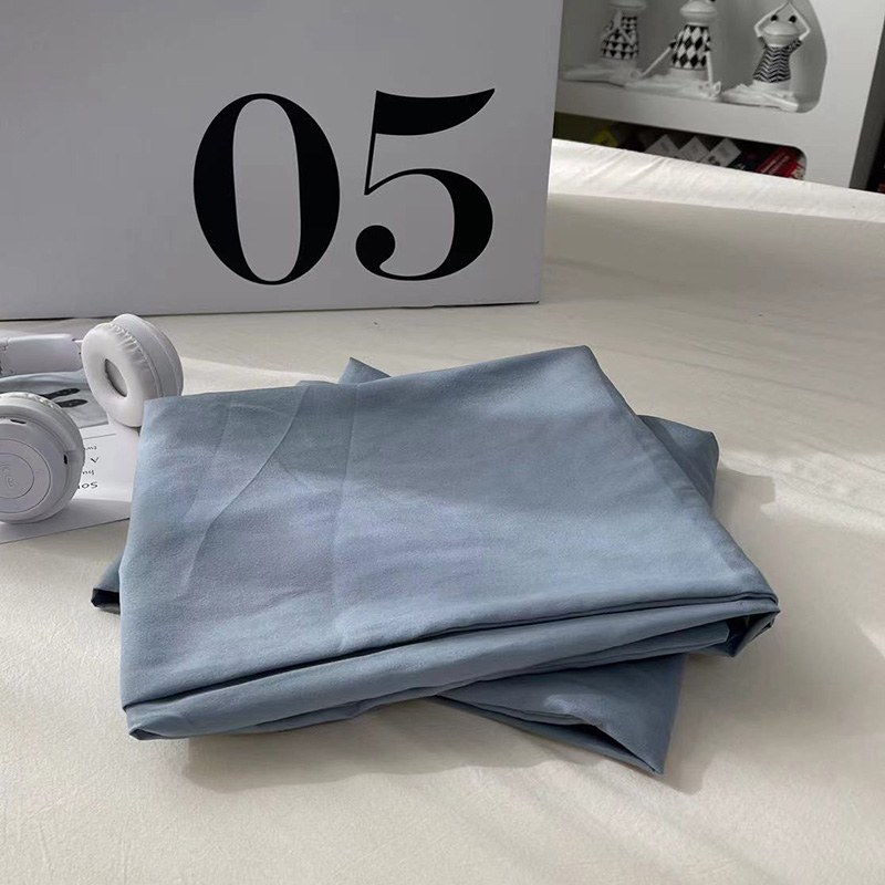 2023新款百搭双拼水洗棉枕套单只装一对枕套 48cmX74cm【一对】 纯海盐