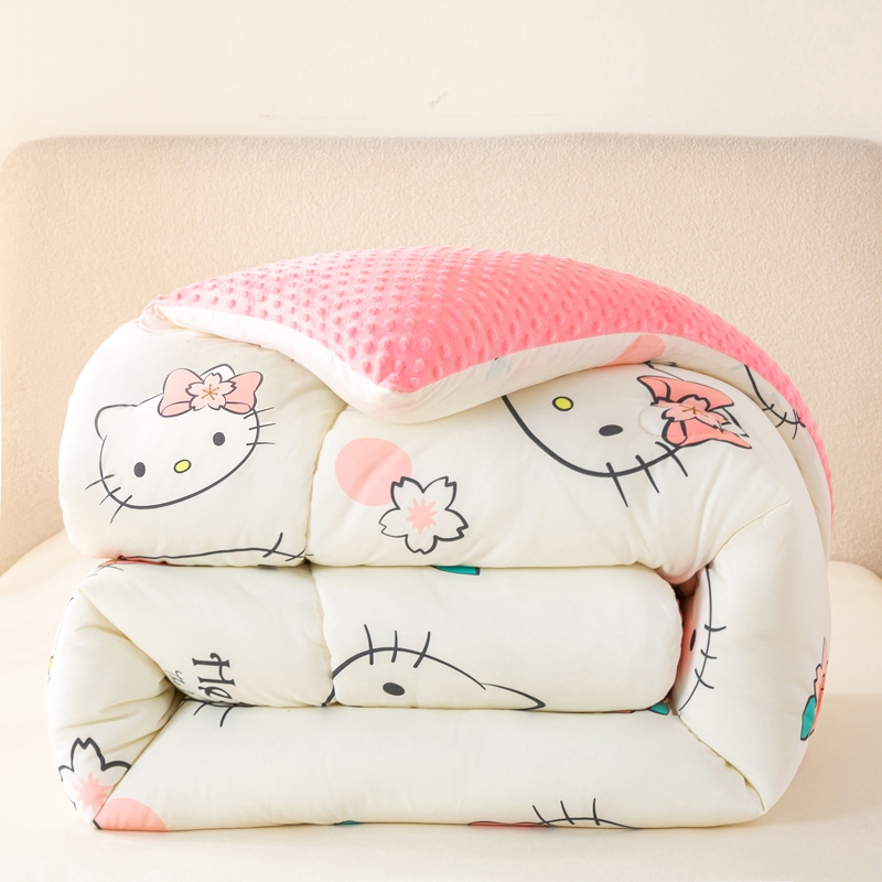 2025新款三丽鸥水洗棉豆豆被被子被芯 樱花KT猫