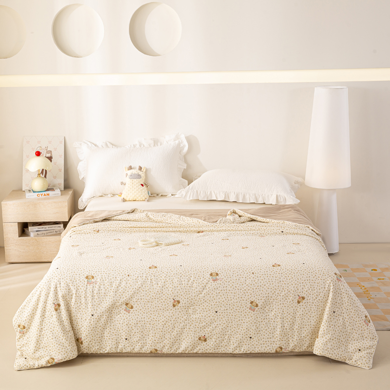 2026新款仿棉凉感夏被被子被芯 快乐小狗