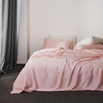 2019新款-素色天丝四件套 1.8m（6英尺）床 绯红