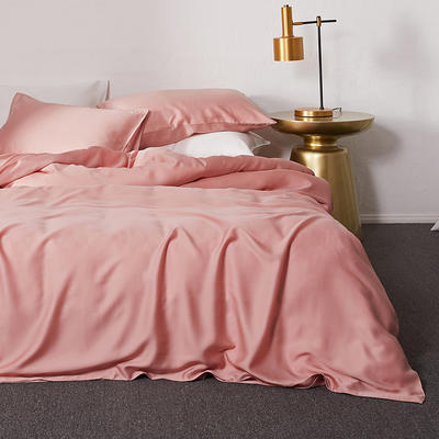 2019新款-素色天丝四件套 1.8m（6英尺）床 藕红
