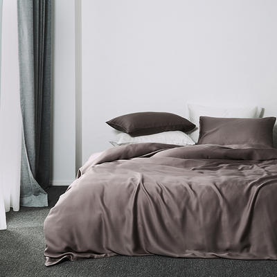 2019新款-素色天丝四件套 1.8m（6英尺）床 鹊紫