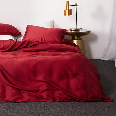 2019新款-素色天丝四件套 1.8m（6英尺）床 铁锈红