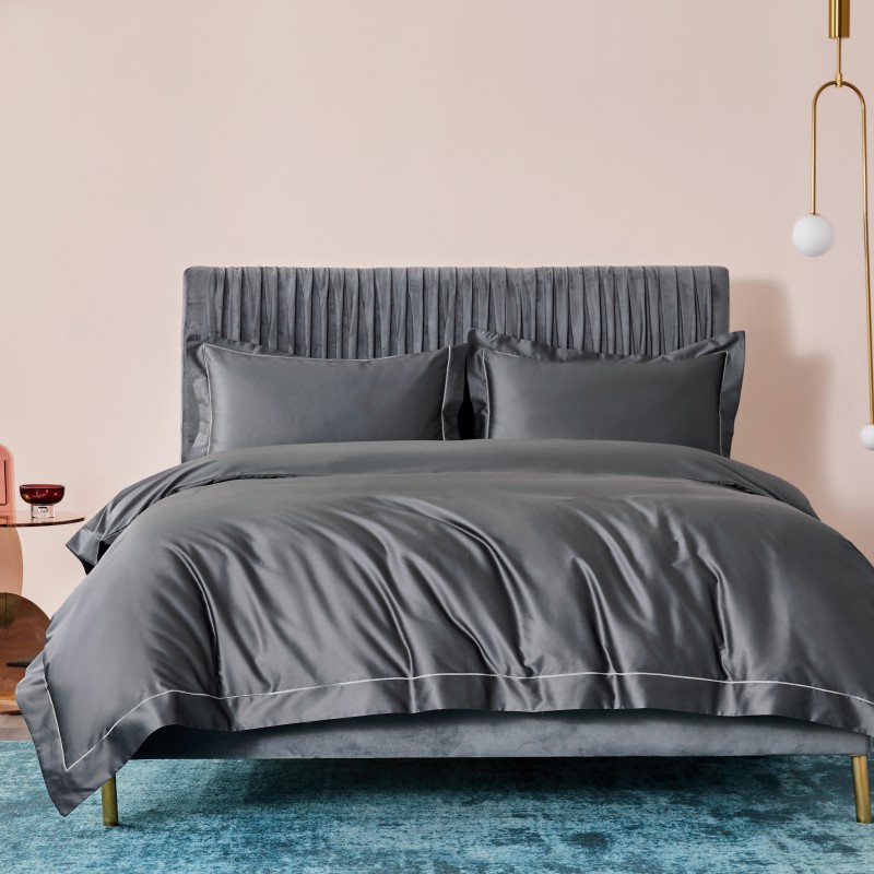 2019新款-100支素色双股匹马棉四件套 床单款1.8m（6英尺）床 典雅灰