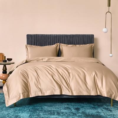 2019新款-100支素色双股匹马棉四件套 床单款1.8m（6英尺）床 琥珀色