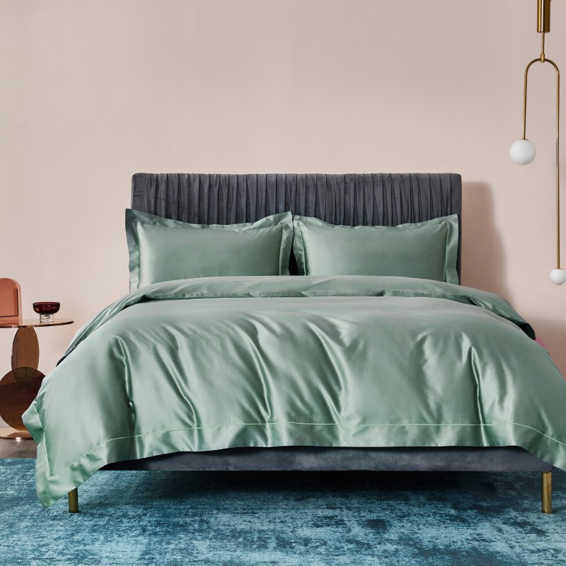 2019新款-100支素色双股匹马棉四件套 床单款1.8m（6英尺）床 柳绿