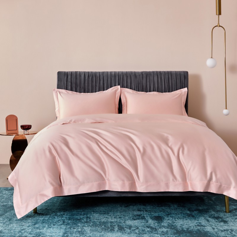 2019新款-100支素色双股匹马棉四件套 床单款1.8m（6英尺）床 奶油粉