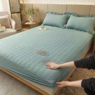 2023新款全棉色织水洗棉纯色系列--单品床笠 120*200cm 蓝绿