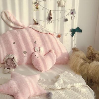 2019新款-兔绒晚安兔大靠背 1.2m（含芯可拆） 粉色