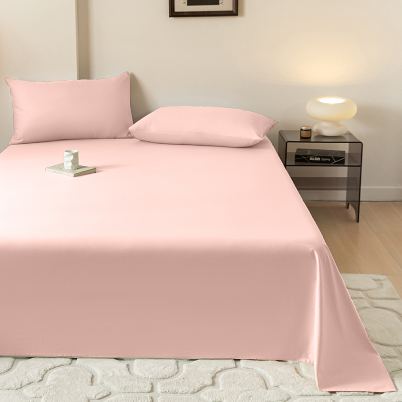 2024新款加厚加密40s全棉床单纯色简约床单 160cmx230cm 40s枫叶粉