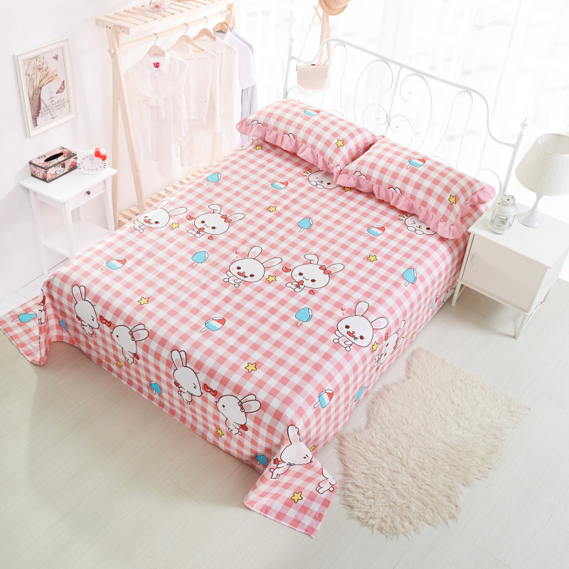 单品床单类1 全棉印花直角床单 160*230cm直角（1米和1.2米床 小兔乖乖