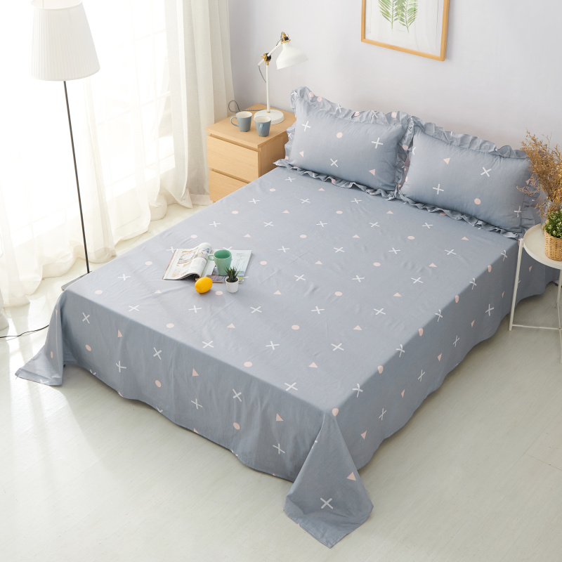 单品床单类1 全棉印花直角床单 160*230cm直角（1米和1.2米床 圆点生活