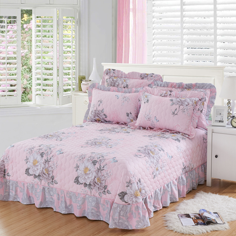 单品床单类4 全棉印花夹棉床单（床盖） 250*250cm+同款枕套 罗兰季节