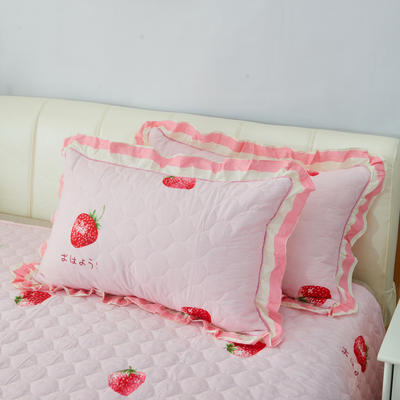 单品枕套类4   全棉普通夹棉枕 45CMX75CM 草莓