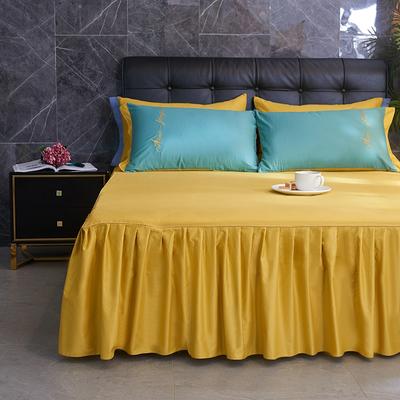 单品-单层床裙 180cmx200cm 黄色