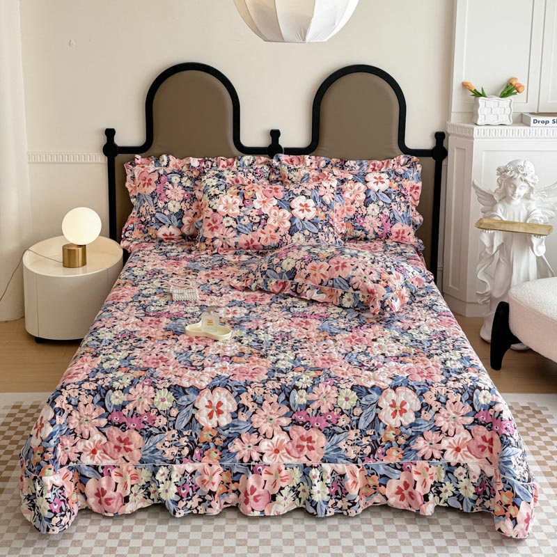 2024新款柔肤棉四件套单品系列-单品床盖 单床盖200*245cm（定） 秘密花园