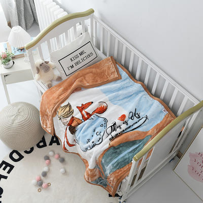 2023款 儿童婴儿毛毯云毯童毯幼儿园午睡盖毯 100x130cm（含礼袋） 星球小王子棕