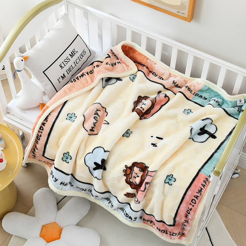 2023款 儿童婴儿毛毯云毯童毯幼儿园午睡盖毯 100x130cm（含礼袋） 狮子王国