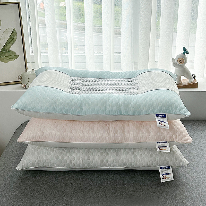 2023新款凉感豆豆决明子羽丝枕头枕芯-蓝色 蓝色