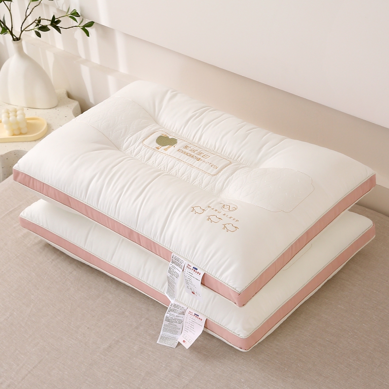 20244新款驼绒蛋白定型枕羊绒蛋白护颈枕 枕头枕芯 48*74cm/只 低枕
