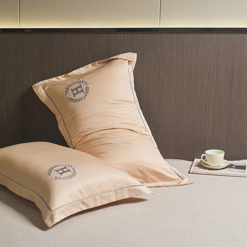 2022新款水洗真丝单品枕套系列 枕套/对 夏月-奶茶咖
