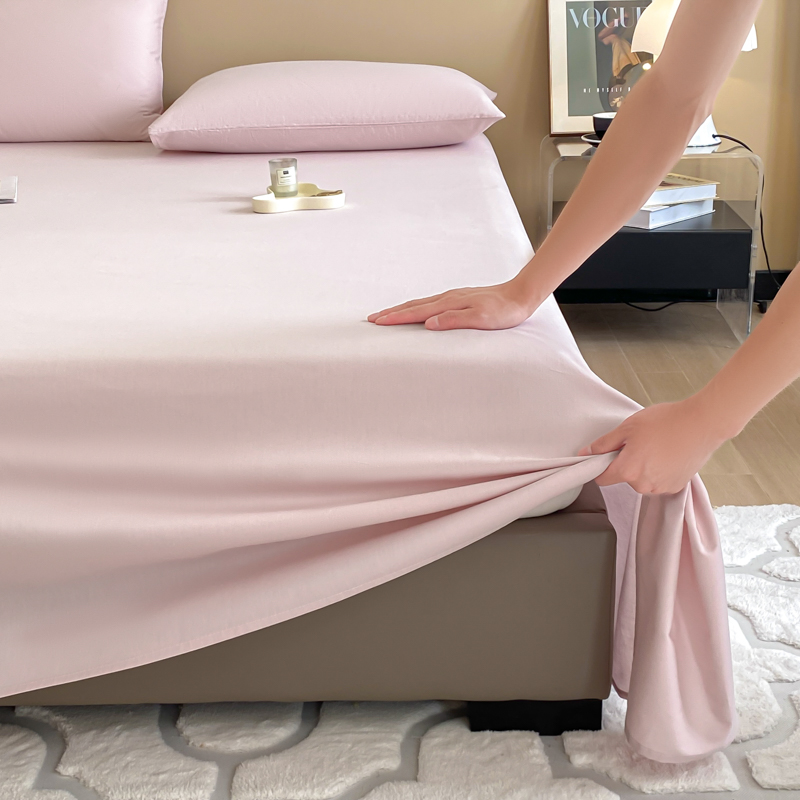 2023新款40支全棉斜纹纯色单品床单系列 120*230cm单床单 樱花粉