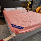 2024新款全棉波纹透气床笠床垫保护套子床褥垫套 0.9*2.0米订做 玉色