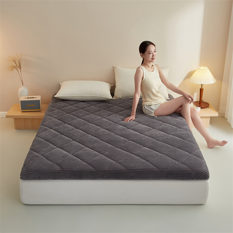 2023新款柔软舒适魔法绒棉花床垫系列-成人款 0.9*2.0m  6公分 星空灰