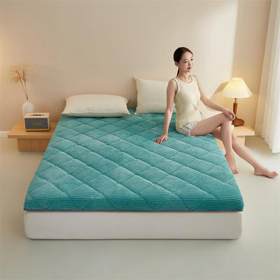 2023新款柔软舒适魔法绒棉花床垫系列-成人款 0.9*2.0m  6公分 祖母绿