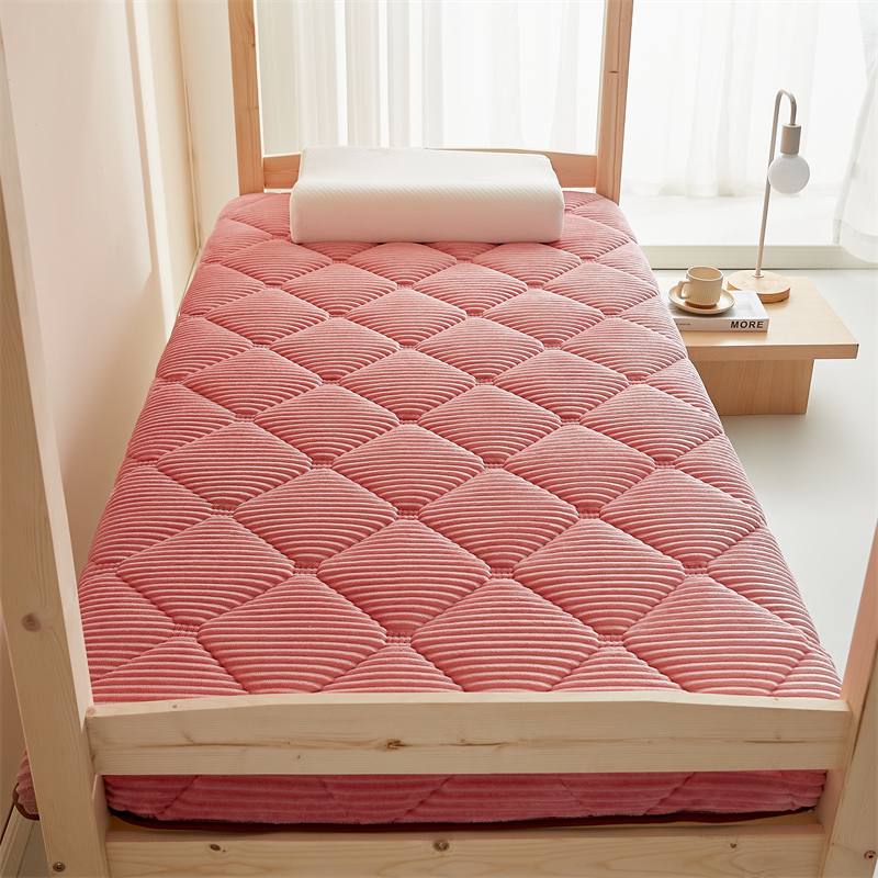2023新款柔软舒适魔法绒棉花床垫系列-学生款 0.9*2m 6公分 清新粉