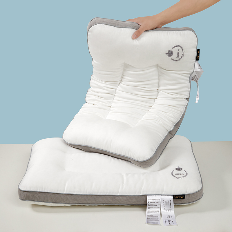 2024新款植物护型枕原棉枕 枕头枕芯 一只 48*74cm-刺绣立体枕