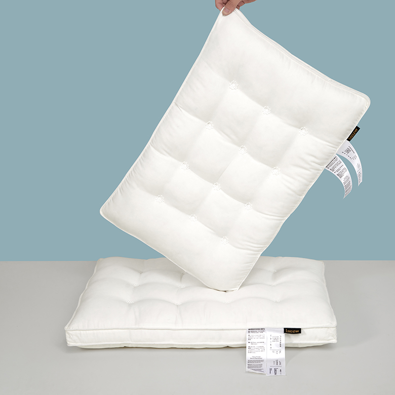 2024新款植物护型枕原棉枕 枕头枕芯 一只 48*74cm-钉花立体双边枕