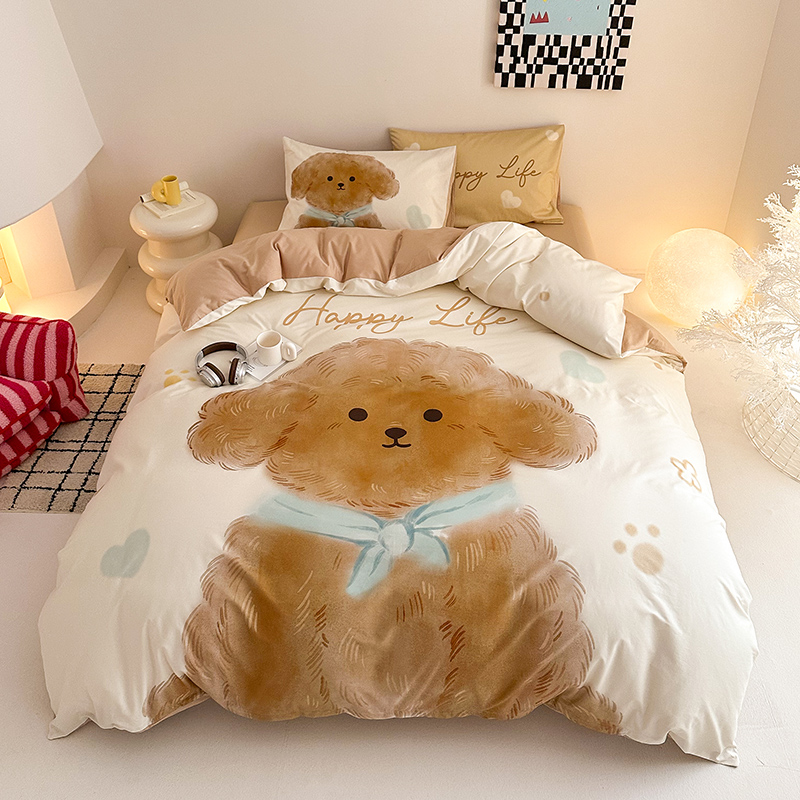 2025新款全棉13372卡通大版数码印花三件套四件套 小饼干（米）