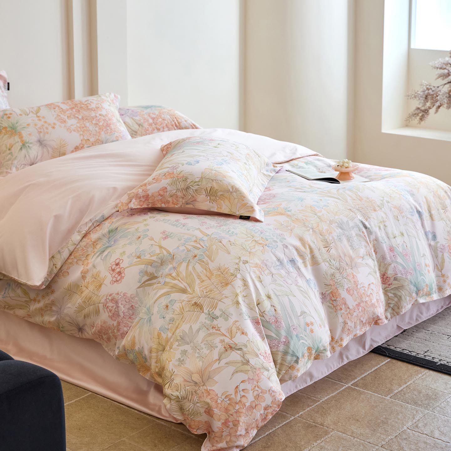 2026新款全棉60支长绒棉数码印花四件套 伊甸园