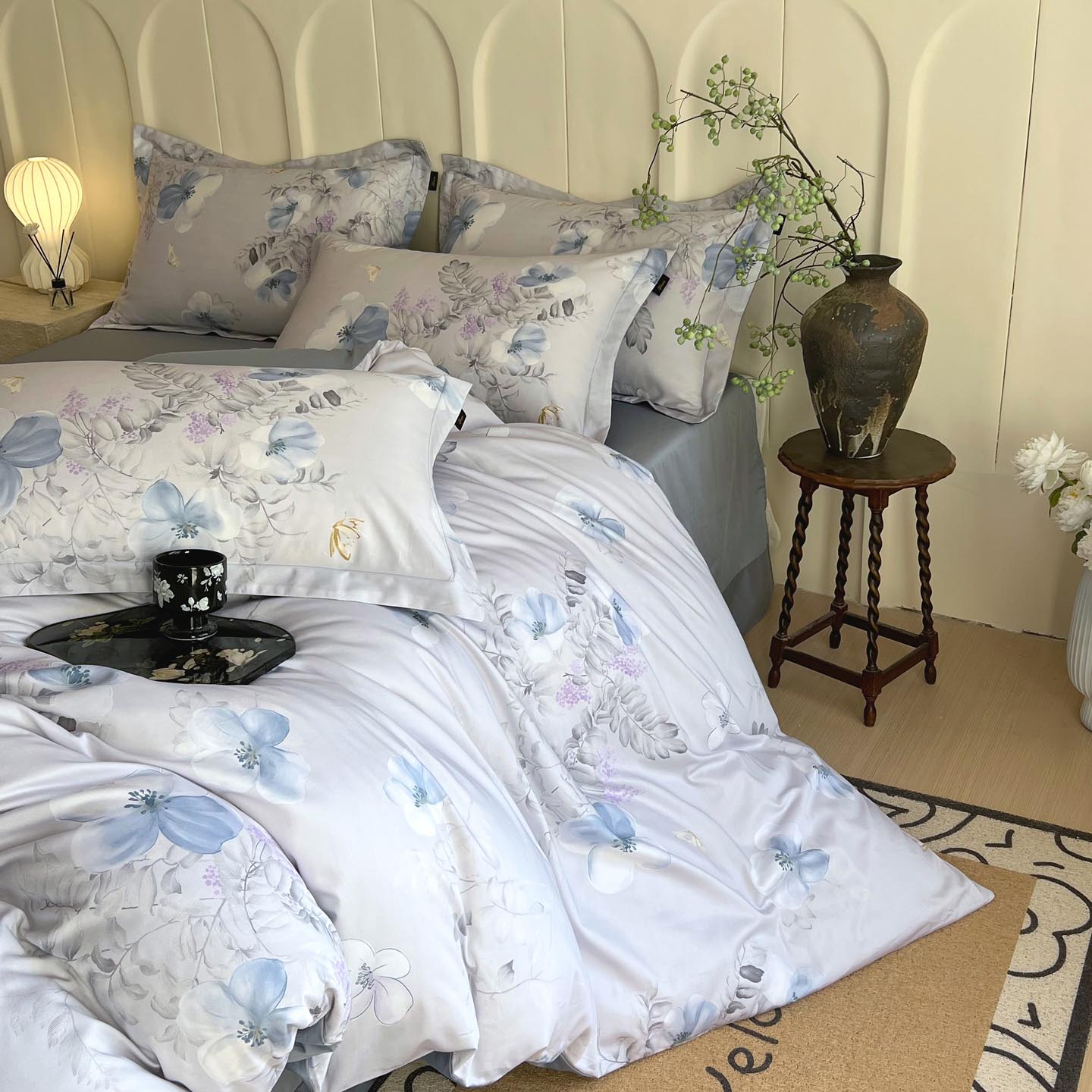 2026新款全棉60支长绒棉数码印花四件套 溪悦