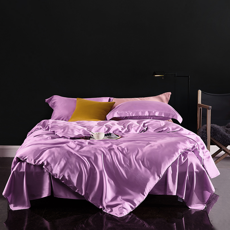 2021新款【DM】60支天丝纯色四件套 2.0m（6.6英尺）床 026水晶紫