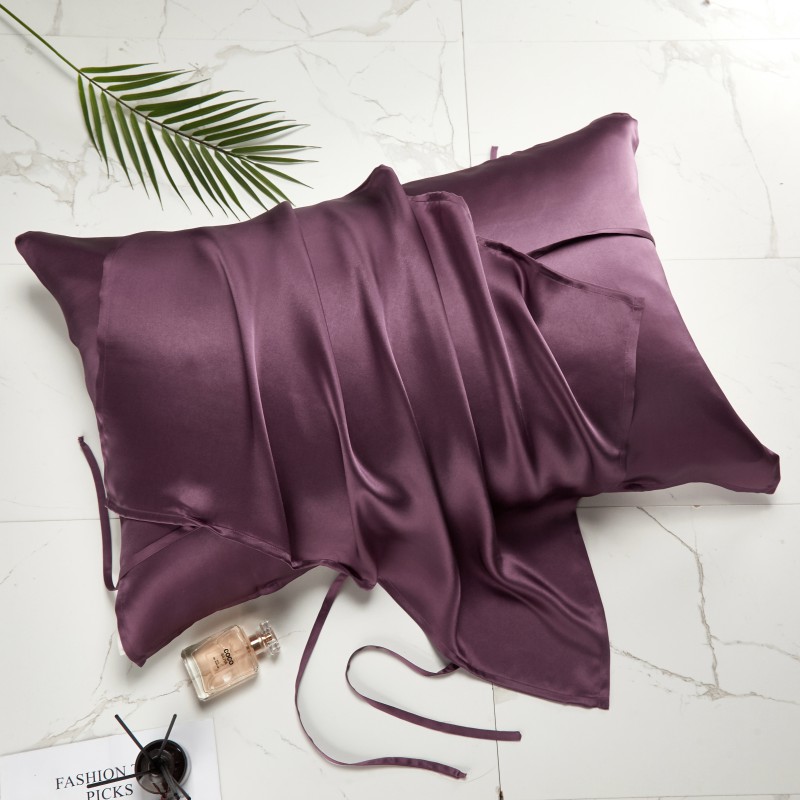 2023新款真丝枕巾 魅惑紫