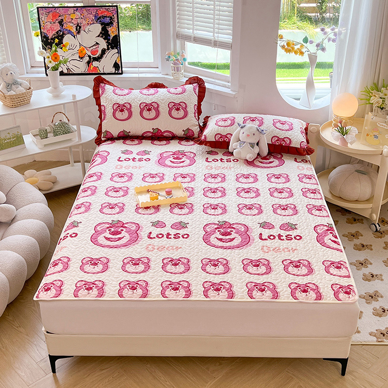 2023新款A类迪士尼全棉夹棉床垫床护垫 0.9*2.0m床垫 笑口莓莓