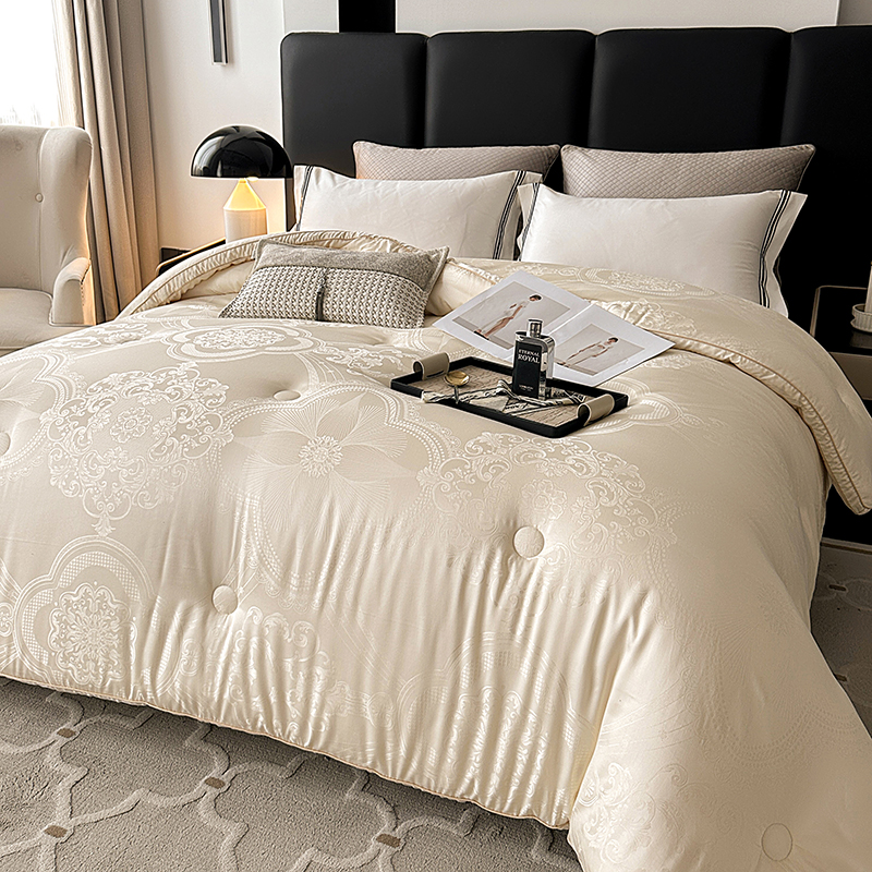 2024雅系列-60s木本升级款大提花含棉大豆纤维立体被子母被子被芯加厚冬被