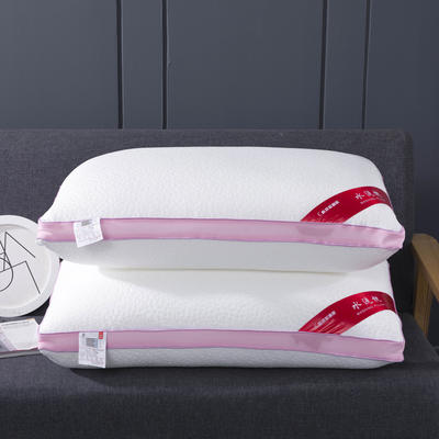 石墨烯枕艾草枕玻尿酸枕舒适护颈变易变形可水洗立体整张棉热熔枕 针织粉边水洗枕