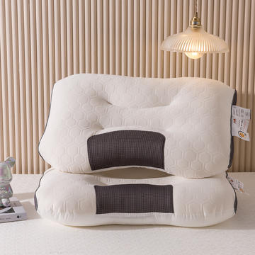 新款枕芯 新三代spa乳胶功能枕头乳胶绗绣成人舒适枕头枕芯 48*74cm