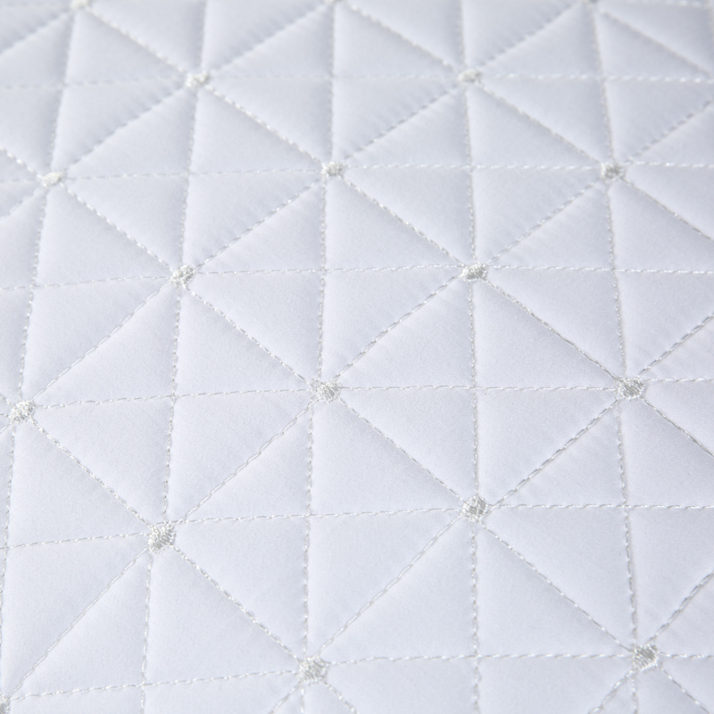 全棉枕芯整张热熔棉立体绗缝格子乳胶功能枕头枕芯（48x74cm/只） 白色 格子乳胶功能枕头一只装