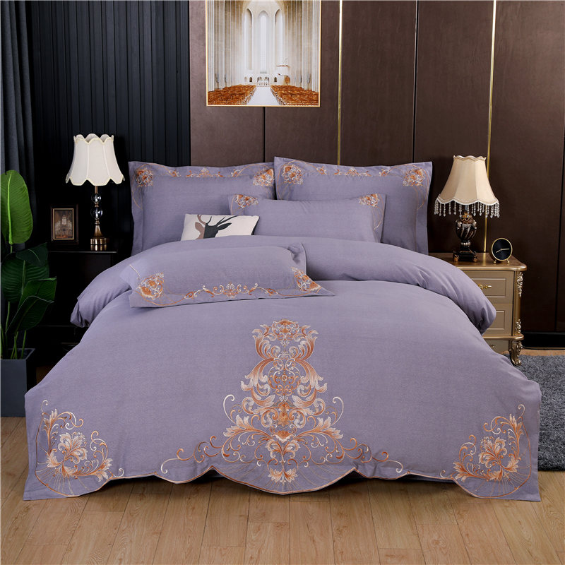 2026新款秋冬60S高端全棉刺绣磨毛系列 斯威特-气质灰