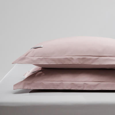 2023新款贡缎长绒棉单品枕套系列 48cmX74cm压线枕套一对 烟灰紫