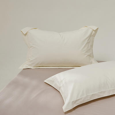 2023新款全棉磨毛纯色单品系列-单枕套 48*74cm枕套/对 高贵白