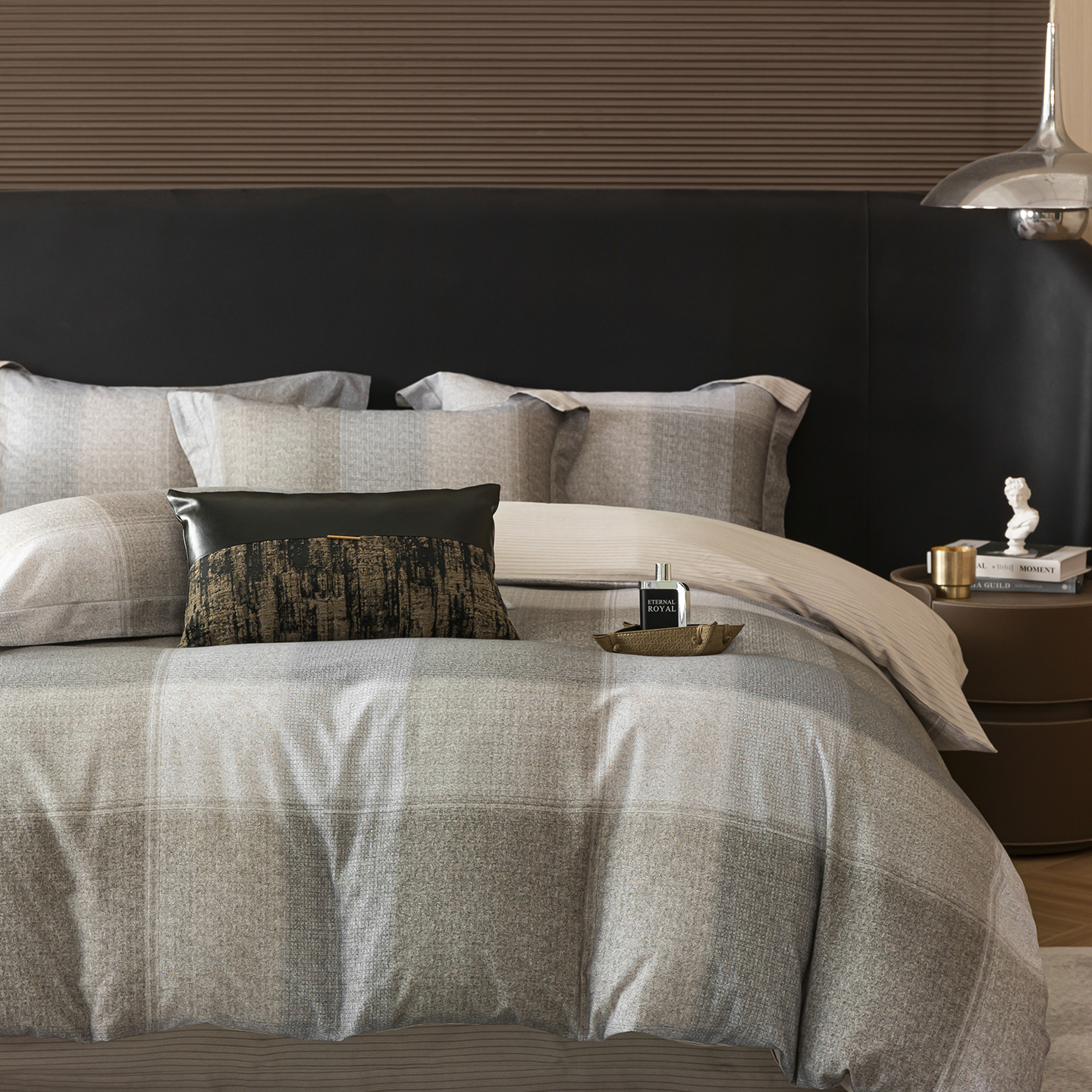 环保磨毛四件套 瑞亚(咖)