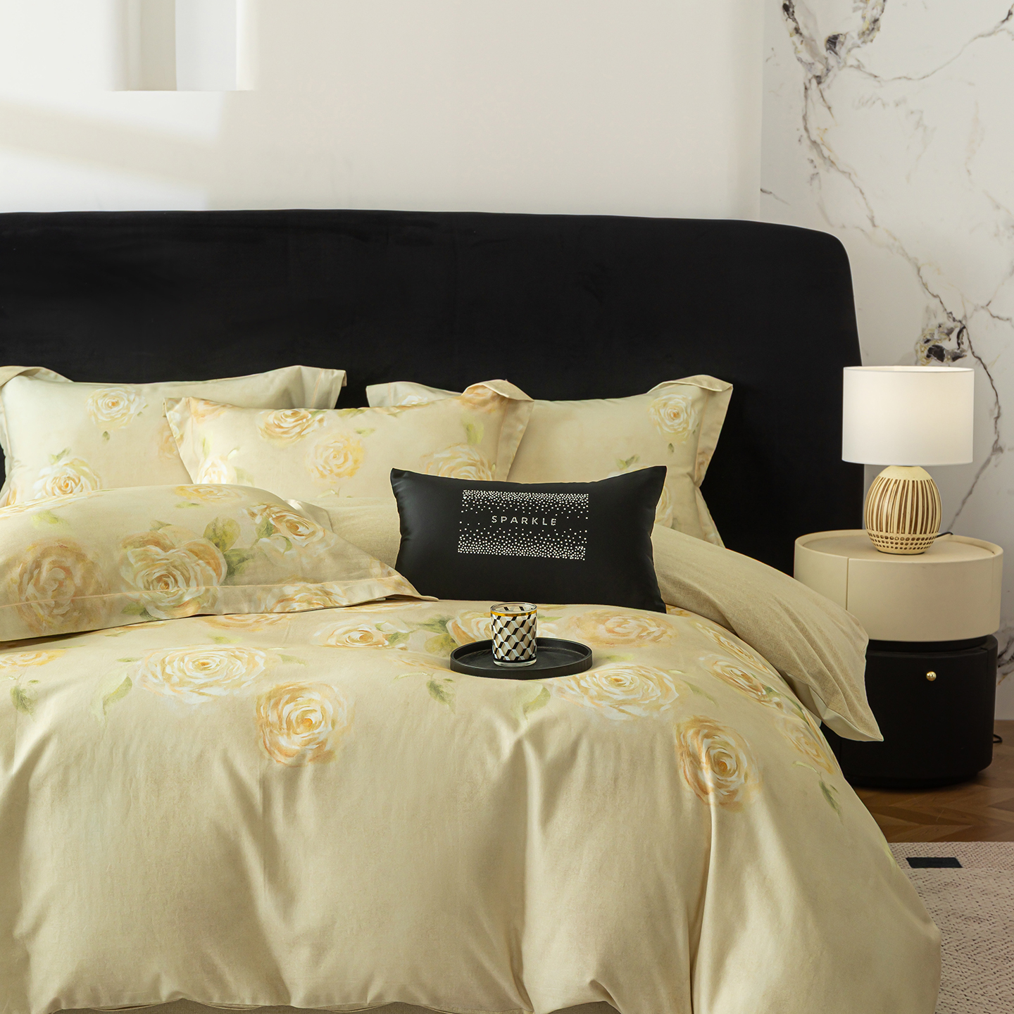 环保磨毛四件套 玫瑰园